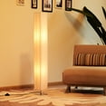 thumbnail image 3 of HomCom 48" Modern Free Standing Rectangle Floor Lamp With Linen Shade - White, 3 of 9