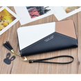 thumbnail image 2 of Cartera de mujer Zulema Embrague de Cuero con Borla Negro, 2 of 6