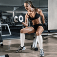 thumbnail image 4 of SOMER 3 Pairs Socks for Women & Men Knee High Socks is Best Support for Running, Travel and Cycling White, 4 of 7