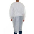 thumbnail image 4 of Dealmed Isolation Gowns, Lightweight, Disposable, Poly-Coated Barrier, White, Case of 50, 4 of 5