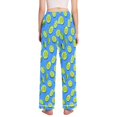 thumbnail image 3 of Dailycode Women's Pajama Pants Wide Leg Lounge Pj Bottoms With Pockets Lime Slices, 3 of 7