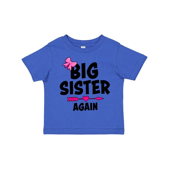 Inktastic Big Sister Again with Bow and Arrow Girls Toddler T-Shirt