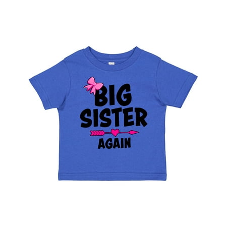 

Inktastic Big Sister Again with Bow and Arrow Gift Toddler Toddler Girl T-Shirt