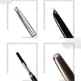 thumbnail image 2 of Giaone Trim Silver Fountain Pen 0.38mm Fine Nib Smooth Writing Ink Marker Best Present, 2 of 9