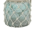 thumbnail image 6 of DecMode Blue Glass Decorative Candle Lantern with Rope Handle, 6 of 8