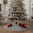 thumbnail image 6 of Bingfone Christmas Tree Skirt Mat Christmas Decoration Interior 36"-Houndstooth Black And White, 6 of 8