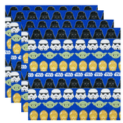 Star Wars Wrapping Paper Cartoons Themed Gift Wrapper Made from Premium Paper for Kids Girls Teens Birthday Christmas Halloween Hanukkah Baby Showers Holiday Gift Cover(4 Rolls-80sq ft)