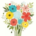 thumbnail image 2 of Mullan, Michael 20x20 Black Ornate Wood Framed with Double Matting Museum Art Print Titled - Seaside Bouquet I, 2 of 4