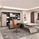 thumbnail image 5 of Designer Vanity Office Desk L Shaped Reception High Quality Boss Computer Desk Organizer Unique Mesa Escritorio Office Furniture My Lux Decor Round, 5 of 9