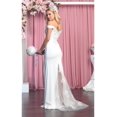 thumbnail image 2 of Juniors Womens Off Shoulder Wedding Ivory Dress, 2 of 5