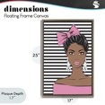 thumbnail image 4 of Stupell Industries Modern Girl with Bow & Jewel Earrings Brown Floating Frame Canvas Art, 17 x 25, by Martina Pavlova, 4 of 8