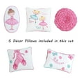 thumbnail image 4 of Cozy Line Home Fashions Dance Ballerina Pink Floral Printed Cotton Quilt Bedding Set with Décor Throw Pillows, Twin 7 Pieces, 4 of 6