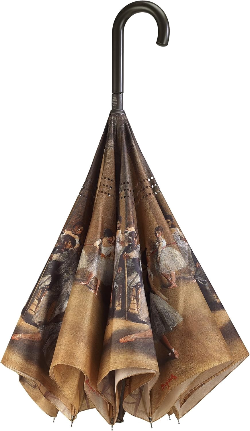 Galleria Ballerinas Art  Reverse Close Stick Umbrella, 42-inch Dia When Open, Multicoloured