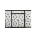 thumbnail image 6 of Noble House Biscay Metal Fireplace Screen with Door, Matte Black, 6 of 10