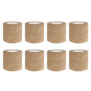 8pcs Tattoo Grip Tape Skin Color, 2.95"x 5Yards Disposable Cohesive Tattoo Grip Cover Wrap Elastic Bandage Handle Grip Tube for Tattoo Machine Tattoo Grip Accessories
