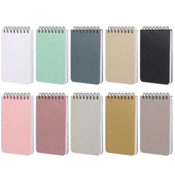10 Pcs Mini Spiral Pocket Notebook, 3 x 5 in Lined 60 Sheet Pad for Nurse Travel & Office Use