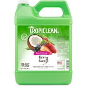 Angle View: TropiClean Berry Breeze Deodorizing Spray for Pets, 1 gal - Made in USA - Helps Break Down Odors to Effectively Deodorize Dogs and Cats, Paraben Free, Dye Free