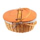 thumbnail image 3 of Cesta Tejida Para Picnic, Cesta De Mano De Mimbre Portátil Duradera, Cesta De Fruta Rústica Con Tapa Para Salida Al Aire Libre, 3 of 8