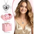 thumbnail image 5 of Preserved Real Pink Rose with I Love You Necklace 100 Languages, Gifts for Girlfriend, Women, Mom, Wife, Gifts Idea on Christmas, Valentine's Day, Mother's Day, Birthday, Anniversary, Thanksgiving, 5 of 6