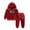 Grey, Black, Red, Wine Red, variant on Godderr 2pcs Kids Baby Boys Girls Fleece Sweatsuit Sweatpants Set 9M-8Y Hoodie Track Suits Newborn Thick Sweat Suits Outfit，Toddler Solid Sweatsuit Jogger Pants Set