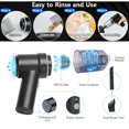 thumbnail image 4 of Aspiradora de mano ToMaFu, miniaspiradora portátil para coche, 9000 PA con luz LED, ideal para coche, hogar, dormitorio, oficina, alféizar de ventana y sofá (negra), 4 of 5