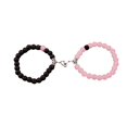 thumbnail image 2 of tasrioml 2Pcs Couple Bracelet Magnetic Heart Charm Bracelet Women Men Beads Wristbands Versatile Matching Jewelry Gift, 2 of 8