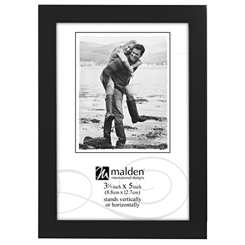 Malden International Designs Black Concept Wood Picture Frame 3.5x5 Black