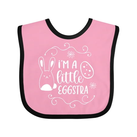 

Inktastic Happy Easter Im a Little Eggstra Gift Baby Boy or Baby Girl Bib