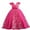 Hot Pink, variant on Utoimkio Girls Long Evening Gown Dress Summer Mesh Maxi Dress Short Sleeve Princess Party Dresses for Girls 3-12 Years
