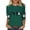Green, variant on Women's Casual Halloween Print Three Quarter Sleeve Top Cute Short Sleeve Tee for Autumn Daily Wear