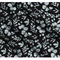 thumbnail image 3 of Soimoi Black Cotton Cambric Fabric Flower Leaves Print Sewing Fabric Yard 56 Inch Wide, 3 of 7