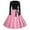 Pink, variant on Womens Dresses Spring Winter Printed Lace Up Style Zipper Long Sleeve Round Neck Fashion Dressy Date Night Midi Bump Friendly Dresses for Women Black S-2XL