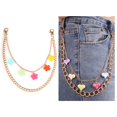 thumbnail image 1 of EIMELI EIMELI Jeans Chain Heart Flower 2PCS 2 Layers Punk Metal Wallet Chain Trousers Chain, 1 of 10
