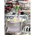 thumbnail image 5 of Round Outdoor Tablecloth With Umbrella Hole And Zipper– Happy Easter Waterproof Patio Table Cover for Party, Picnic, Backyard, 50" Dia. , Easter Bunny Tails Color Plaid, 5 of 8