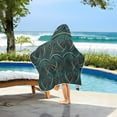 thumbnail image 6 of Toddler Hooded Beach Towel 24x50 Kids Bath Towels Soft Quick Dry for Swim Pool Boys Girls Modern Luxury Pattern, 6 of 7