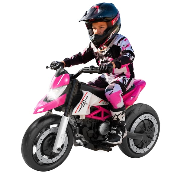 24V Kids Electric Ride-On Toy Vehicle, 200W Motor Battery Powered Ride-On for Ages 8 , 4.35–9 MPH Two-Speed, EVA Wheels, Rear Suspension, LED Headlight, Bluetooth, USB, Power Display, Pink