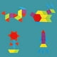 Agiferg 155 Pcs Ensemble de Blocs de Motif en Bois, Ensemble de Tangrammes de Puzzle de Forme Créative – image 5 sur 9