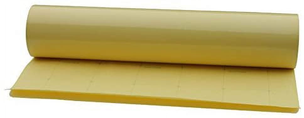 INTBUYING 60*1968inch (1.52*50M) 2Mil Glossy Vinyl Cold Laminating Film for Laminating Machine Yellow
