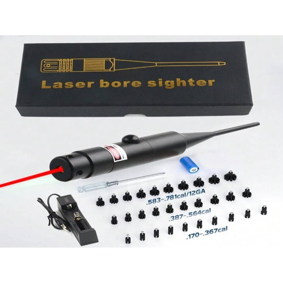YOPTOP Red/Green Laser Bore Sighter Kit .17 To .78 Multiple Caliber Boresighter Rifles,Red,none