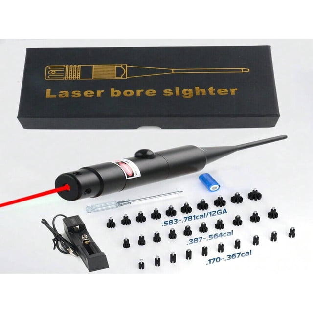 YOPTOP Red/Green Laser Bore Sighter Kit .17 To .78 Multiple Caliber Boresighter Rifles,Red,none