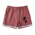 thumbnail image 4 of CONZONE Mens Casual Shorts Elastic Waist Summer Shorts for Men Hawaii Graphic Y2K Lightweight Loose Fit Vacation Beach Shorts With Pockets, 4 of 4