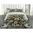 thumbnail image 2 of Ambesonne Floral Eucalyptus Quilted Coverlet 3 Pcs, Western Bloom, Queen Size, Dark Tan Multicolor, 2 of 4