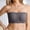 Dark Gray, variant on Under $ 3 Plus Size Strapless Bralette For Women Front Hook Closure Wireless No Underwire Padded Push Up Anti Slip Tube Top Bra Comfort Seamless Everyday Bustier Beige,S