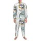thumbnail image 3 of Fotbe Cute Colorful Animal Pijama de Hombre con Estampado de Manga Larga, Conjunto de 2 Piezas, Ropa de Dormir Suave y Cómoda con Bolsillos-Small, 3 of 7