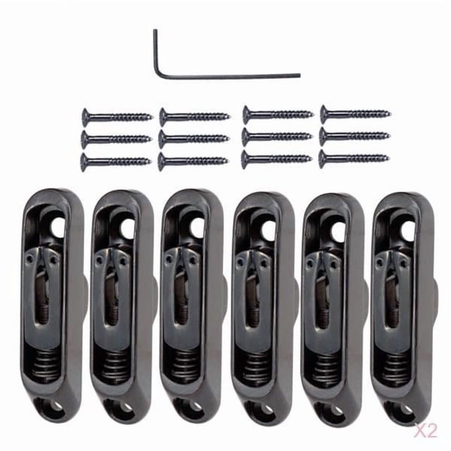 Sillín de guitarra eléctrica individual de 38 piezas con tornillos negros