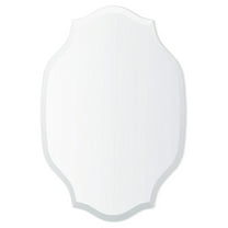 Better Bevel Frameless Oval Mirror | 24" x 36" Bathroom Wall Mirror w/Beveled Edge | Scalloped Curvy Edges | Ultra-Flush Hanging System (Horizontal or Vertical)