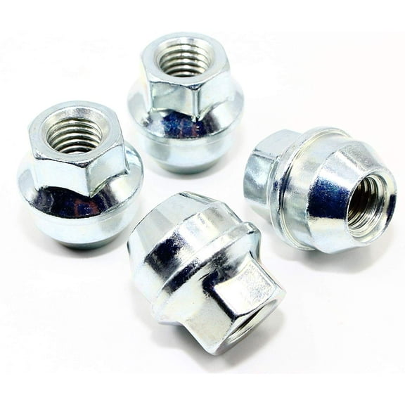 Set of 24 Veritek 14x2.0mm 13/16 Hex 1.22 Inch Chrome OEM Factory Style Large Acorn Seat Open End Wheel Cover Retaining Lug Nuts for Ford F-150 Expedition Lincoln Navigator Factory Wheels