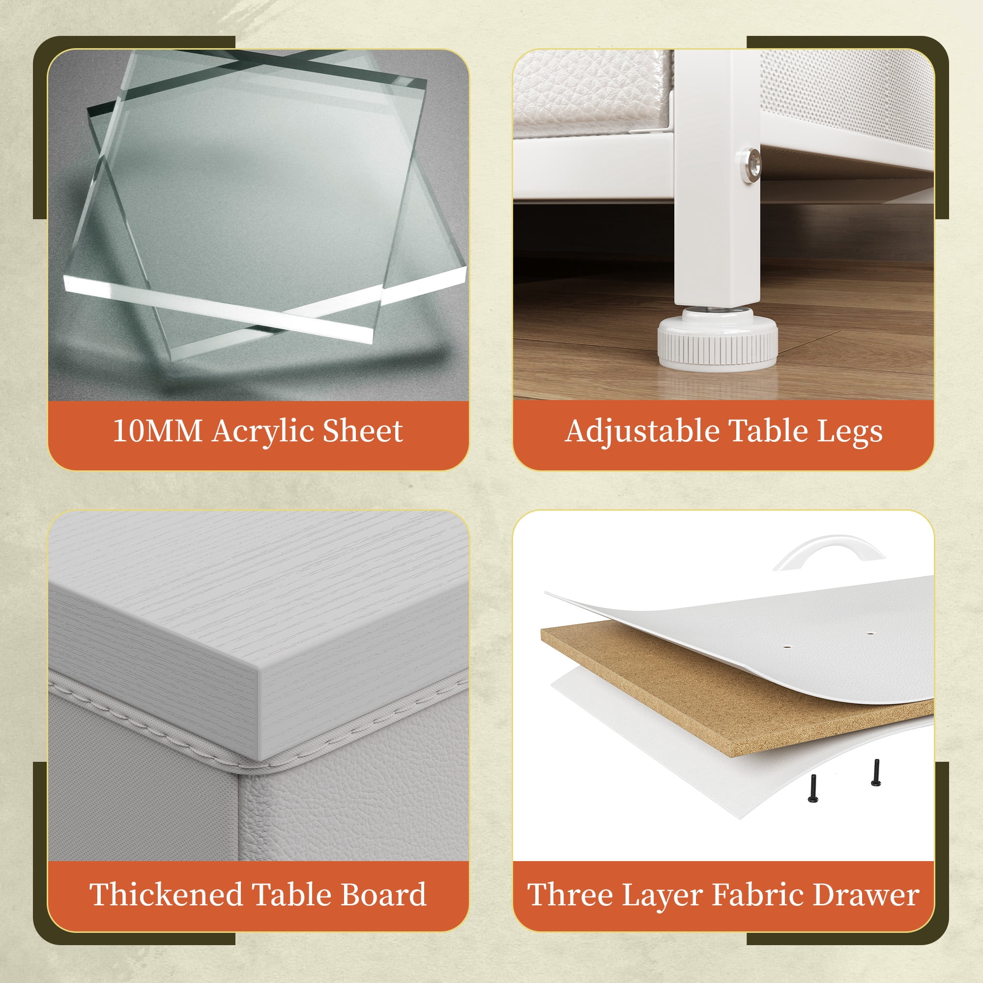 Dresser for Bedroom with 12 Fabric Drawers,Dresser with LED Lights and Charging Station,Chest of Drawer for Entryway,Living Room,Closet,White