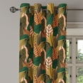 thumbnail image 3 of Ambesonne Tropical Grommet Curtain, Minimalist Exotic Leaf Art, 50"x108", Pale Salmon and Fern Green, 3 of 5