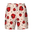 thumbnail image 4 of Lsque Mens Swim Trunks Red Ladybug Pattern - Bathing Suit Compression Liner - Beach Swim Shorts Swimwear - (S-3XL) - Stretch Quick Dry -Large, 4 of 9